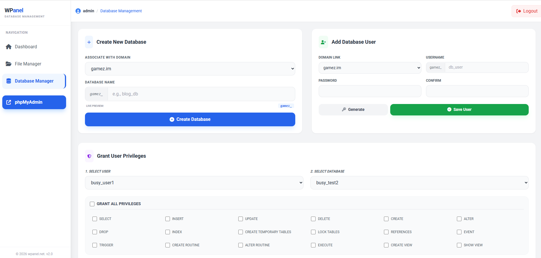 Database Manager Preview