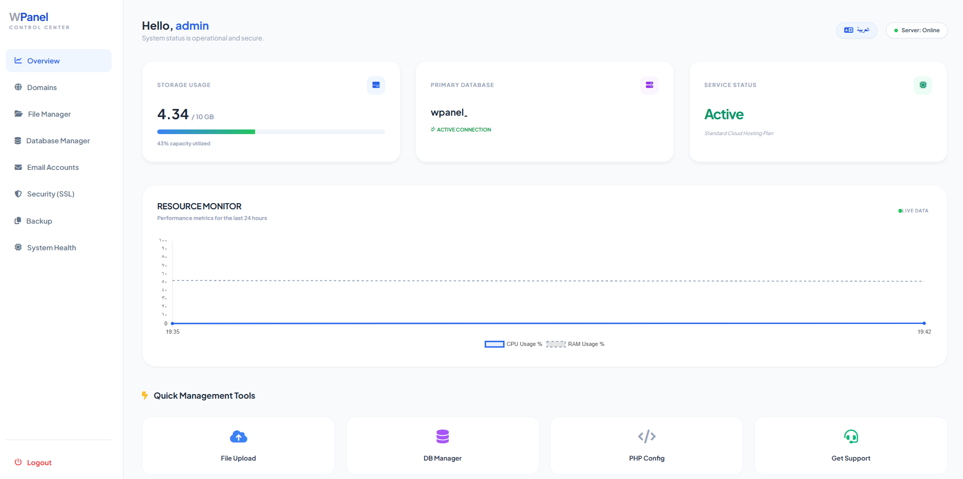 WPanel Dashboard